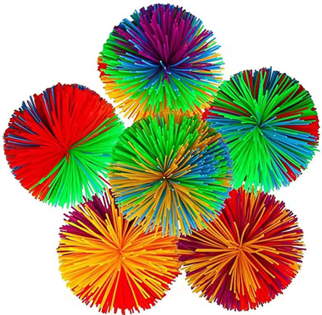 Silicone Monkey Stringy Balls for Kids, Men, Women - Bouncy Stress Balls Fluffy Jugging Ball for Living Room, Study